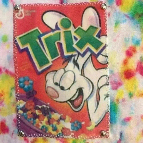 Trix cereal rabbit handmade Tie dye tank girls S - Picture 1 of 3